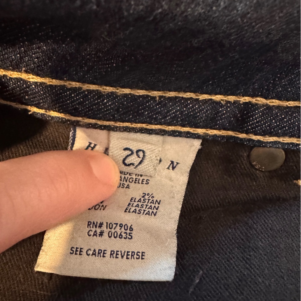 Hudson Bootcut Jeans – Made in USA – Size 29 – Dark Wash - Picture 5 of 7
